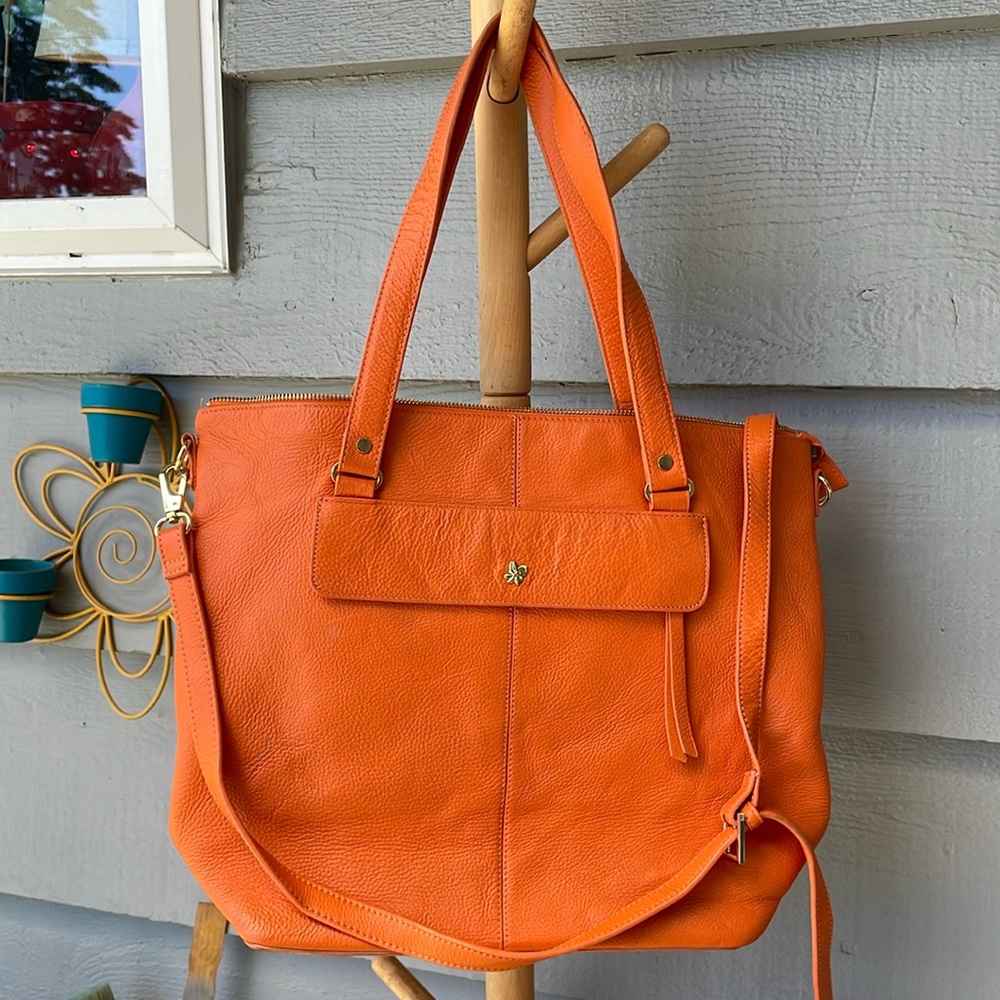 Orange crossbody purse